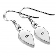 Turquoise Drop Sterling Silver Earrings, e319